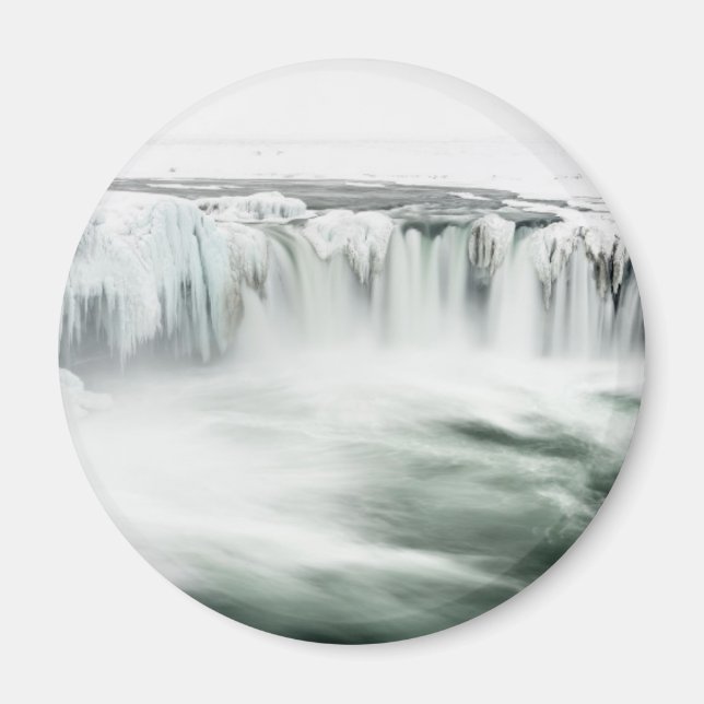 Íman Cachoeira Godafoss, inverno, Islândia (Frente)