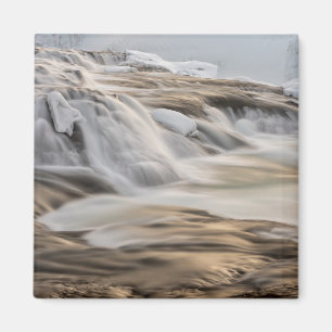 Íman Cachoeira Godafoss, inverno, Islândia