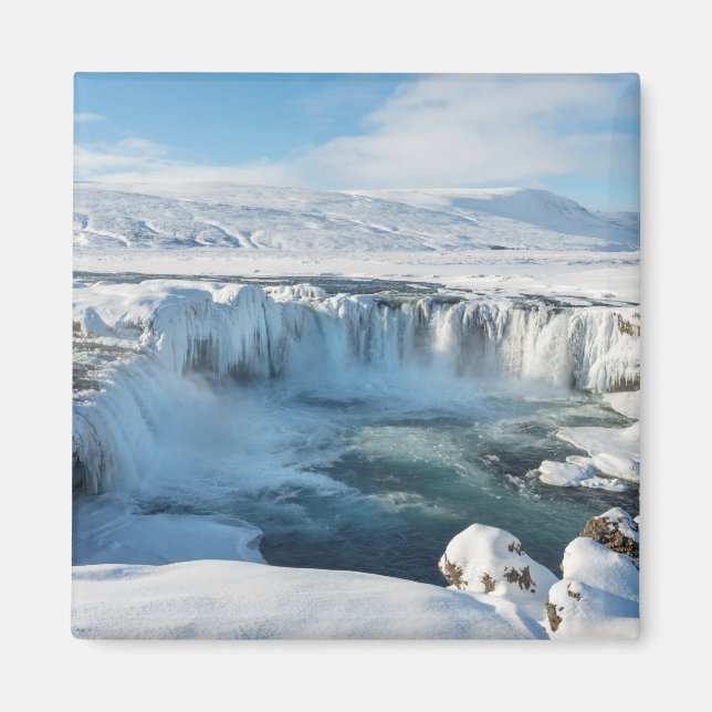 Íman Cachoeira Godafoss Paisagem (Frente)