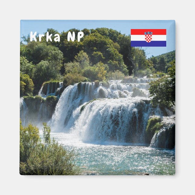 Íman Cachoeira no Parque Nacional Krka - Dalmácia, Croá (Frente)