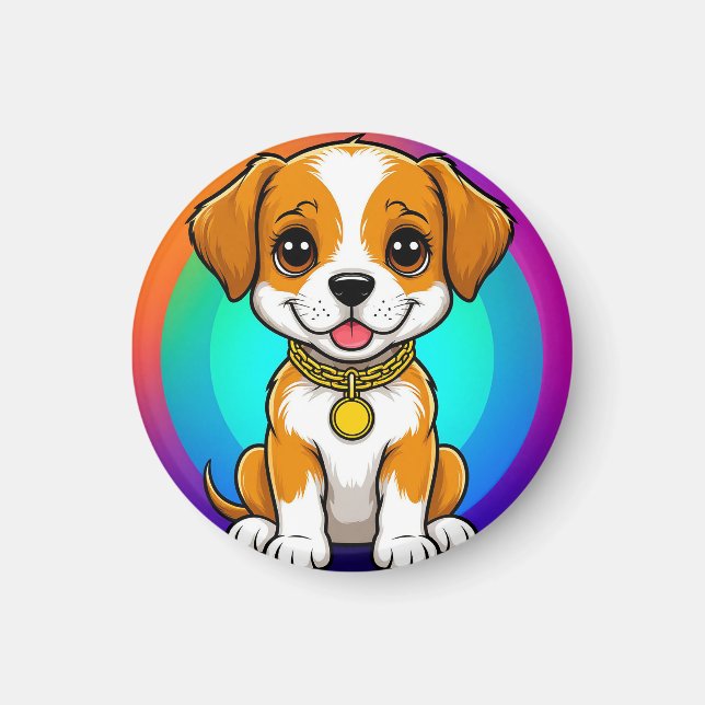 Íman Cachorrinho de Desenho Adorável (Frente)
