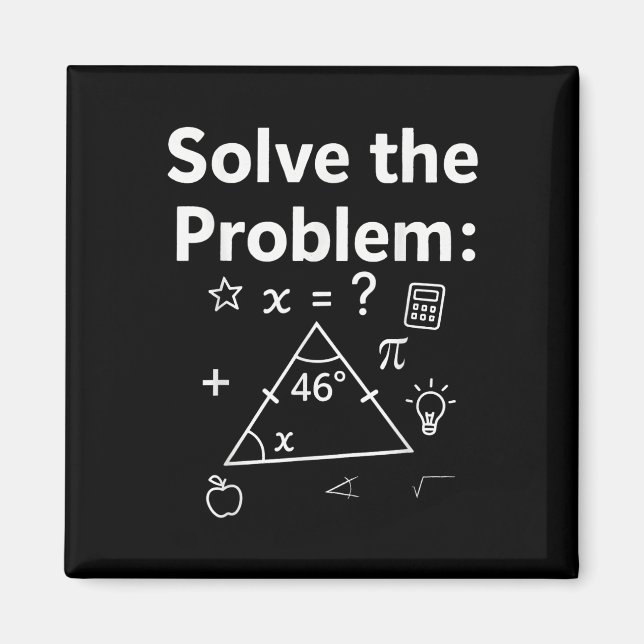 Íman Cachorro 67 Meme de Matemática Resolva o Problema  (Frente)
