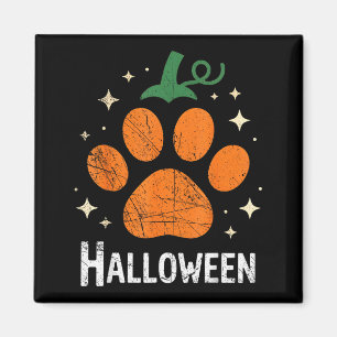 Íman Cachorro Abóbora Gato Impressão de Pata Halloween