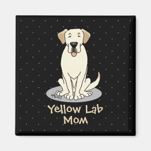 Íman Cachorro Amarelo Mãe (Labrador Retriever Mãe)