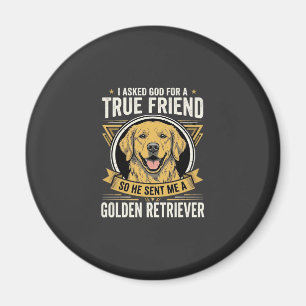 Íman Cachorro Amigo Verdadeiro Retriever Dourado
