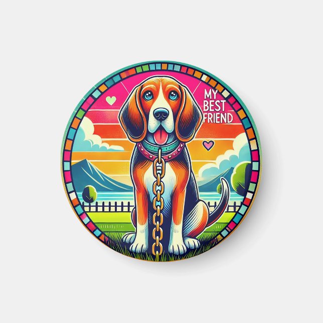 Íman Cachorro Animado Fofo (Frente)