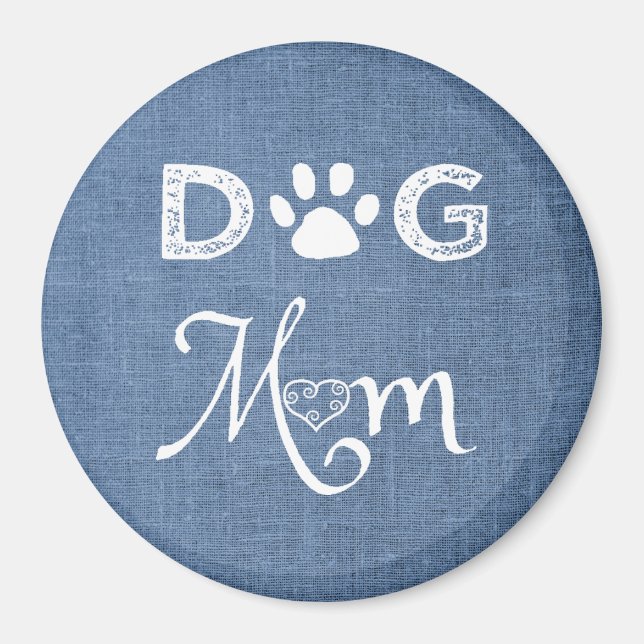Íman Cachorro Azul Mama Magnética (Frente)