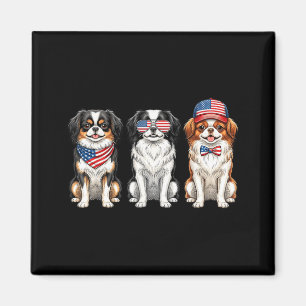 Íman Cachorro Bandeira Americana 4 De Julho Japanese Ch
