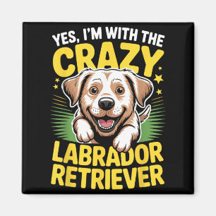 Íman Cachorro Bonito e Divertido Com o Labrador Louco