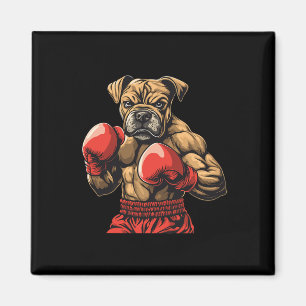 Íman Cachorro Boxeador Luvas de Boxe Gráfico Para Homen
