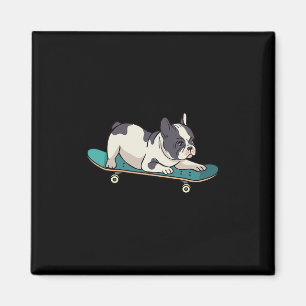 Íman Cachorro Bulldog Francês de Skate 