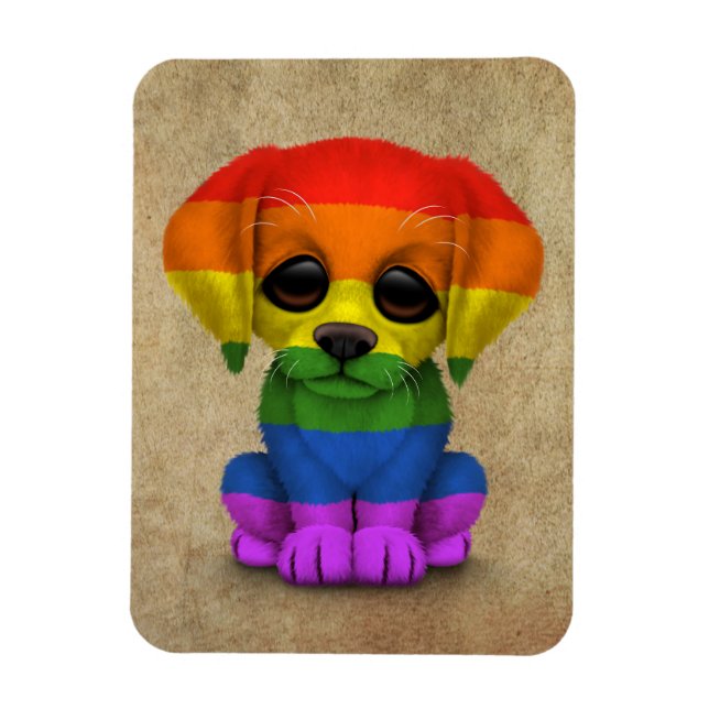 Íman Cachorro-Cachorro-Orgulho gay (Vertical)
