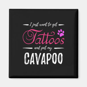 Íman Cachorro Cavapoo Lover Tatuagem Engraçada Cachorro