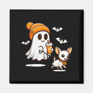 Íman Cachorro Chihuahua Fantasma Engraçado Andando Mulh
