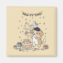 Cachorro Com Buzina De Festa Arte Kawaii Para Deco