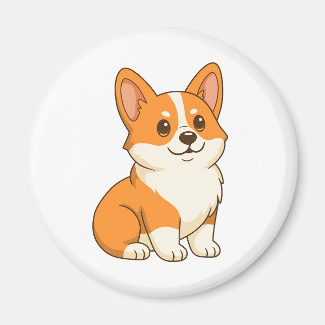 Íman Cachorro Corgi Fofo (Frente)