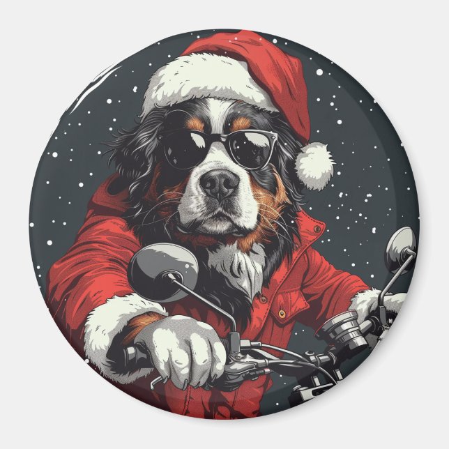 Íman Cachorro da Montanha Bernese de Natal (Frente)