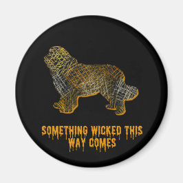 Íman Cachorro da Terra Nova Silhout Diversão do Hallowe