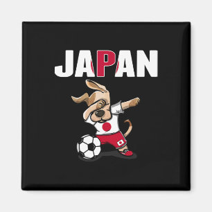 Íman Cachorro Dabbing Japão Camisa de Fãs de Futebol Ba