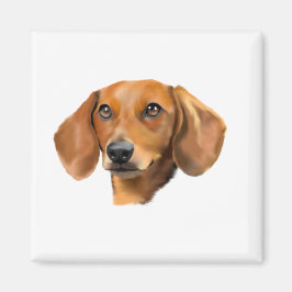 Íman Cachorro Dachshund Vermelho