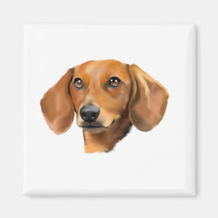 Íman Cachorro Dachshund Vermelho