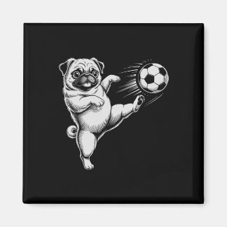 Íman Cachorro Dad Pug Futebol Fofo Vai Jogar Club Metas