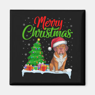 Íman Cachorro De Bordeaux Árvore De Natal Luzes Xmas D