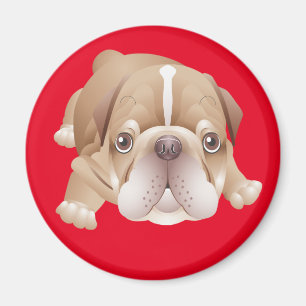 Íman Cachorro de Cachorro Inglês de Bulldog Magnet Verm