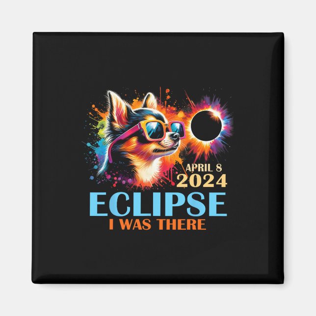 Íman Cachorro De Chihuahua 2024 No Eclipse Solar Total (Frente)