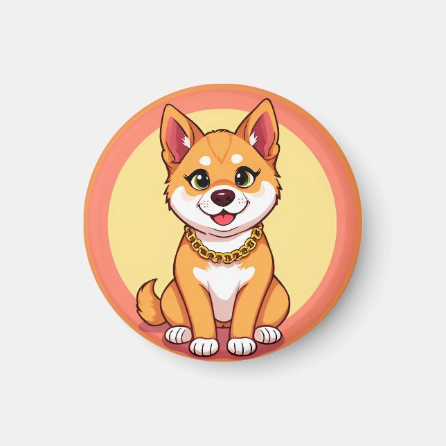 Íman Cachorro de Desenho Animado Adorável (Frente)
