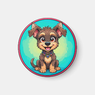 Íman Cachorro de Desenho Animado Alegre
