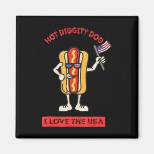 Íman Cachorro de Dígidade Quente 4 de julho Policial do