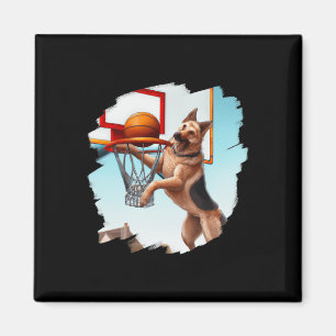 Íman Cachorro De german shepherd Jogando De Basquete