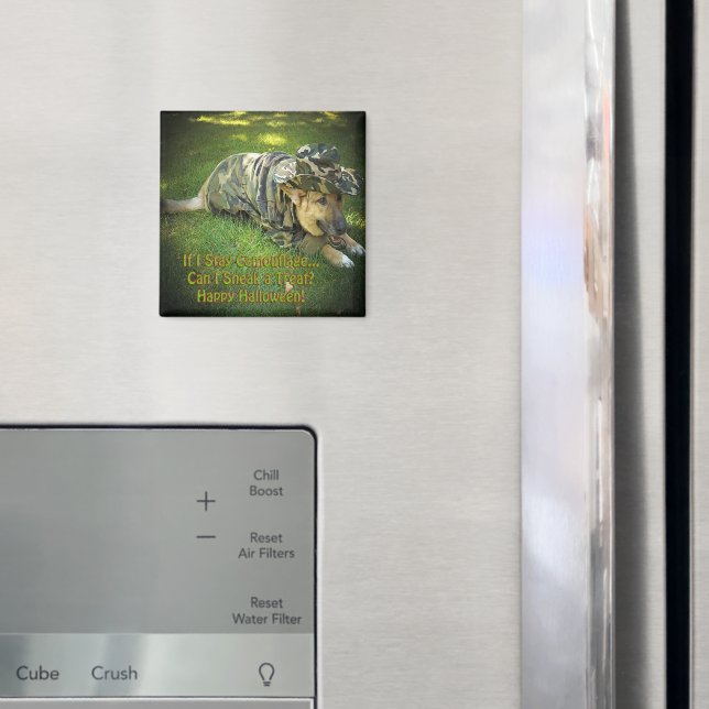 Íman Cachorro de Halloween em Camouflage (In Situ (Fridge))