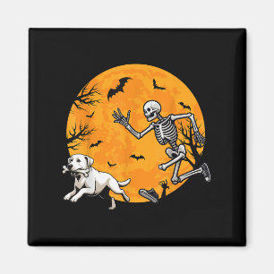 Íman Cachorro de Halloween Esqueleto Perseguindo Cachor