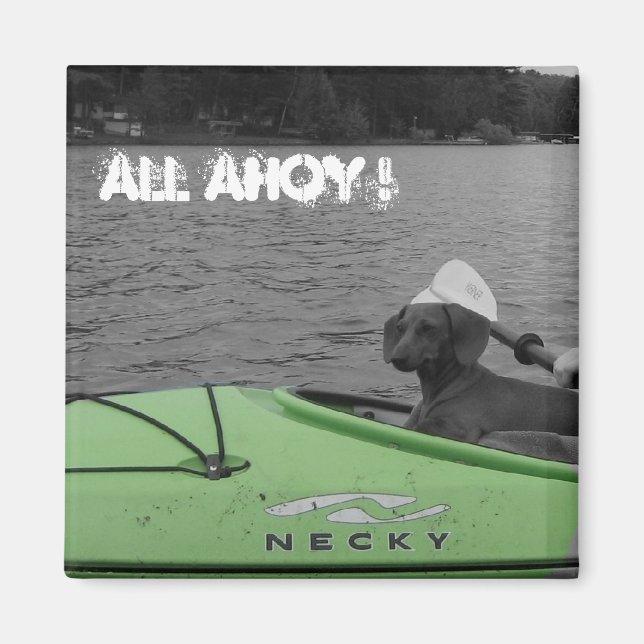 Íman Cachorro de Kayaking Wiener (Frente)