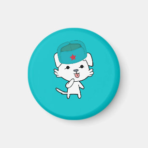 Íman Cachorro de Kitten com Hat Magnet