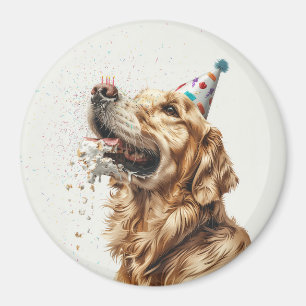 Íman Cachorro de Ouro de Aniversário
