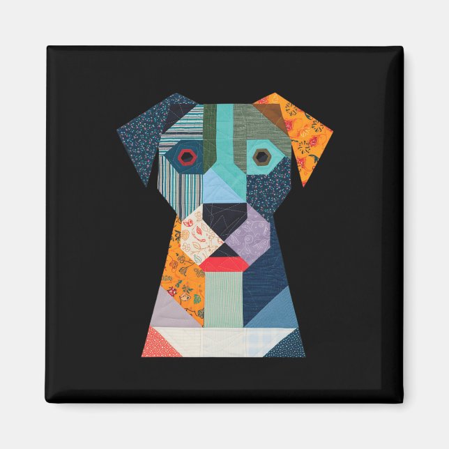 Íman Cachorro De Padrões De Inclinação Para Quilter Sew (Frente)
