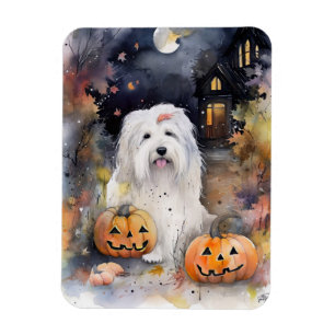 Íman Cachorro de Pastoreio Inglês Antigo de Halloween c