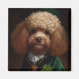 Íman Cachorro de Poodle na Rua.