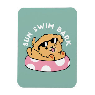 Íman Cachorro de verão - Cachorro flutuante com óculos 