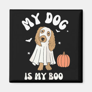 Íman Cachorro é Boo para Vibrações de Halloween Preto e