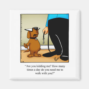Íman Cachorro Engraçado Andando pelo Magneta Humor
