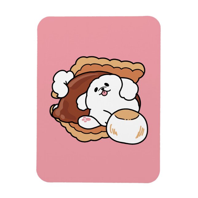 Íman Cachorro Engraçado e Design de S'more – Pun para A (Vertical)