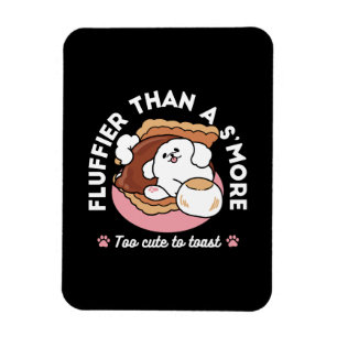 Íman Cachorro Engraçado e Design de S'more – Pun para A
