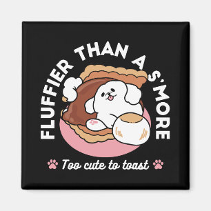 Íman Cachorro Engraçado e Design de S'more – Trocadilho