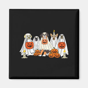 Íman Cachorro Fantasma Cachorro Fofo Vestido de Fantasm