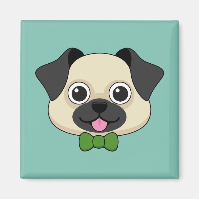 Íman Cachorro Feliz e Bonito com Papillon (Frente)