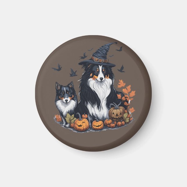 Íman Cachorro Fofo de Halloween  (Frente)